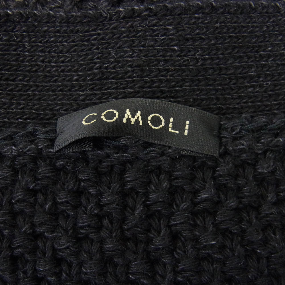 COMOLI コモリ 25SS B01-06009 5Gニットカーディガン ブラック系 1【中古】