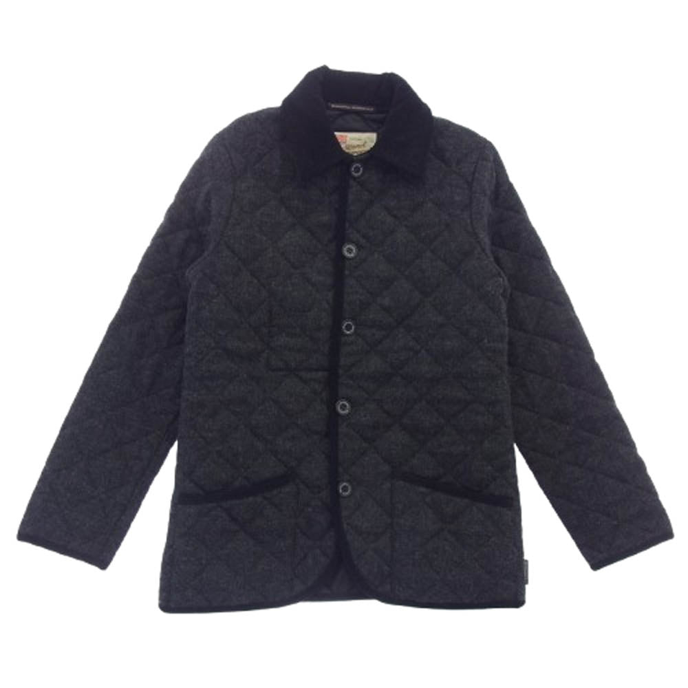 Traditional Weatherwear トラディショナルウェザーウェア 142AP-1001B ウール キルティング ジャケット グレー系 ブラック系 36【中古】
