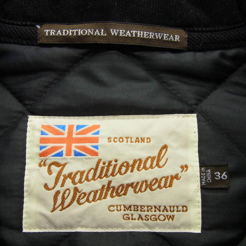 Traditional Weatherwear トラディショナルウェザーウェア 142AP-1001B ウール キルティング ジャケット グレー系 ブラック系 36【中古】