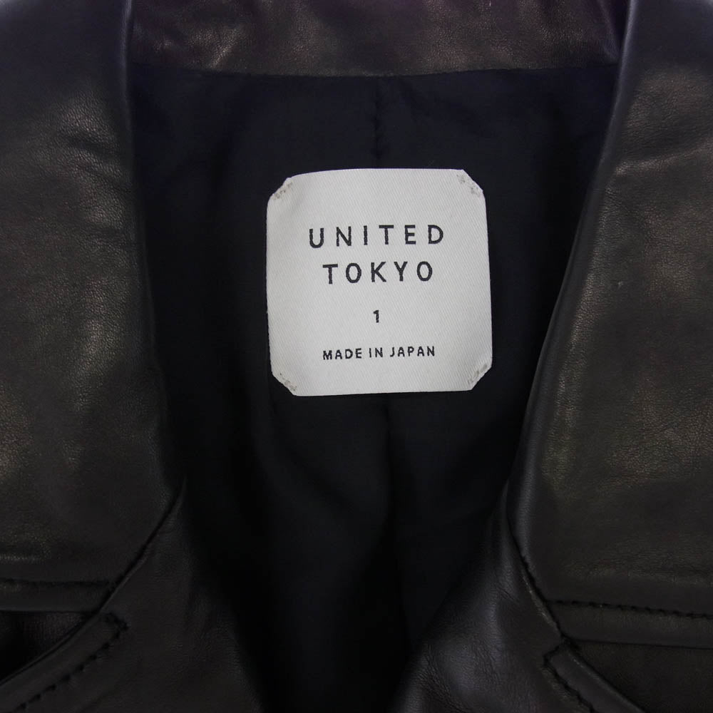 UNITED TOKYO ユナイテッドトウキョウ 406352003 カウハイド レザー ダブル ライダース ジャケット ブラック系 1【中古】