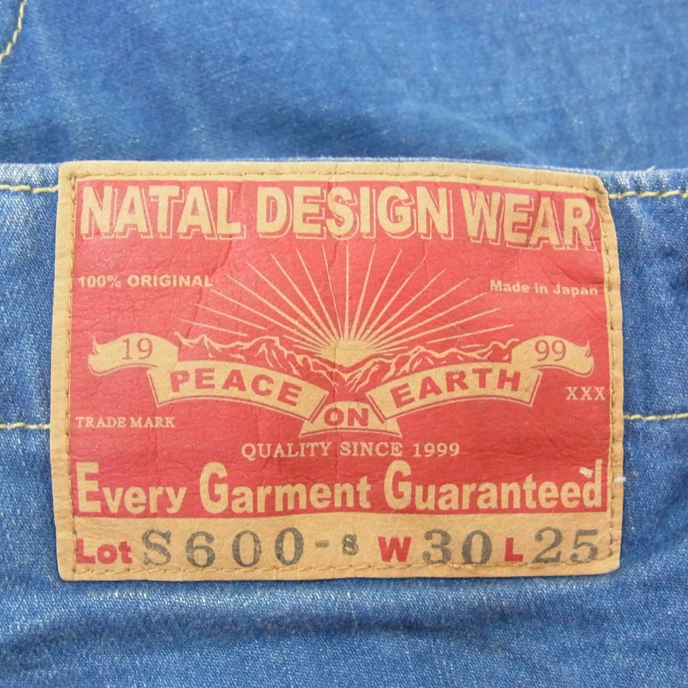 NATAL DESIGN ネイタルデザイン S600-s Sarouel Pants Stretch AUTHENTIC サルエル ストレッチ デニム パンツ オーセンティック インディゴブルー系 30【中古】