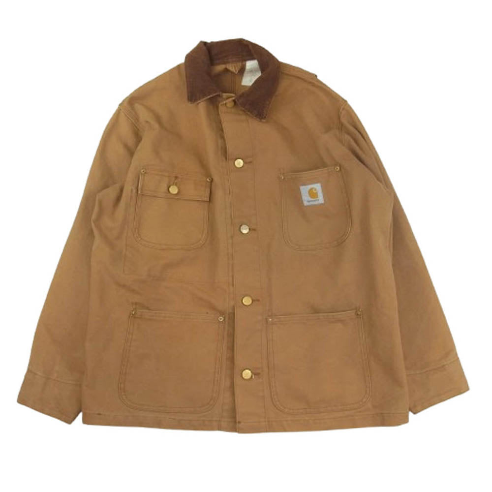 Carhartt カーハート 90s USA製 ダック カバーオール ジャケット ブラウン系【中古】
