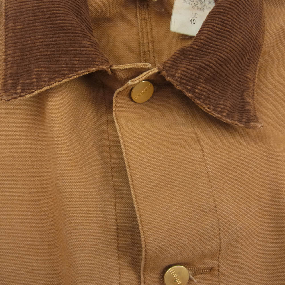 Carhartt カーハート 90s USA製 ダック カバーオール ジャケット ブラウン系【中古】
