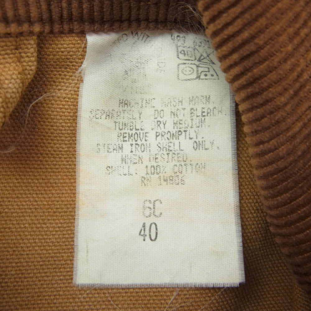 Carhartt カーハート 90s USA製 ダック カバーオール ジャケット ブラウン系【中古】