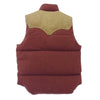 Rocky Mountain FeatherBed ロッキーマウンテンフェザーベッド 450-442-85 WAREHOUSE ウエアハウス レザー切替 ダウン ベスト ワインレッド系 ベージュ系 36【中古】