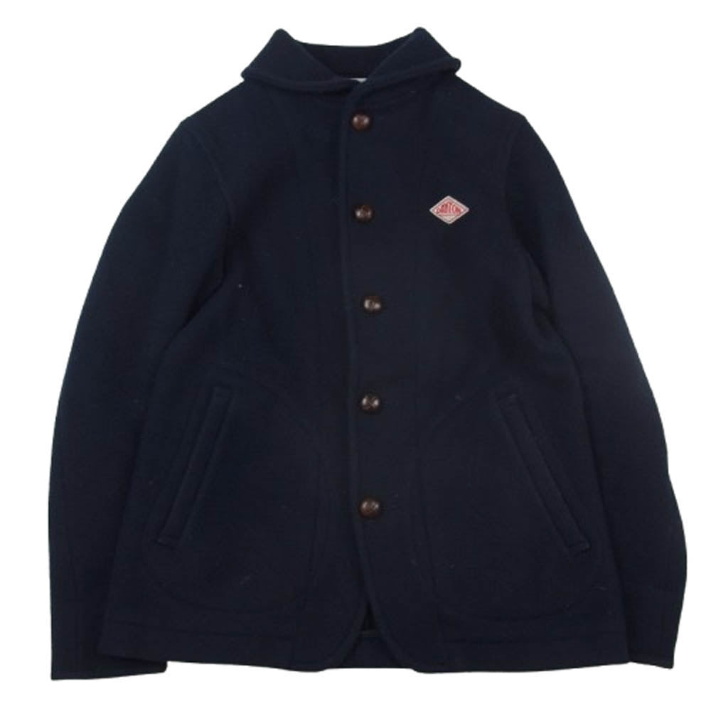 Danton ダントン 14A-SL-002 丸襟 ウールモッサ ショールカラー ジャケット ネイビー系 38【中古】