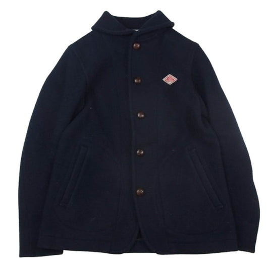Danton ダントン 14A-SL-002 丸襟 ウールモッサ ショールカラー ジャケット ネイビー系 38【中古】