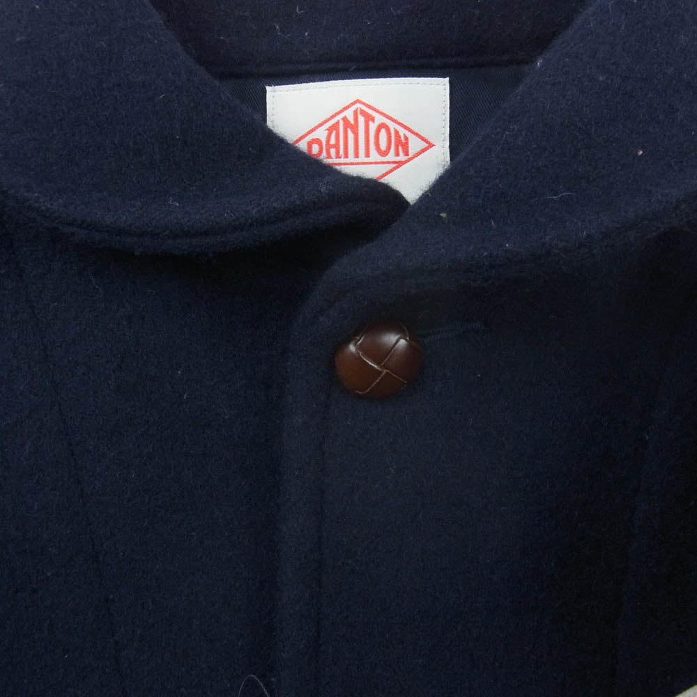 Danton ダントン 14A-SL-002 丸襟 ウールモッサ ショールカラー ジャケット ネイビー系 38【中古】