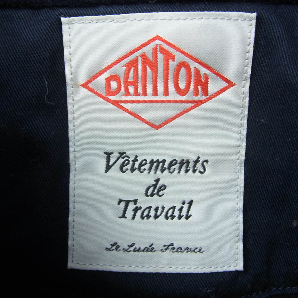 Danton ダントン 14A-SL-002 丸襟 ウールモッサ ショールカラー ジャケット ネイビー系 38【中古】