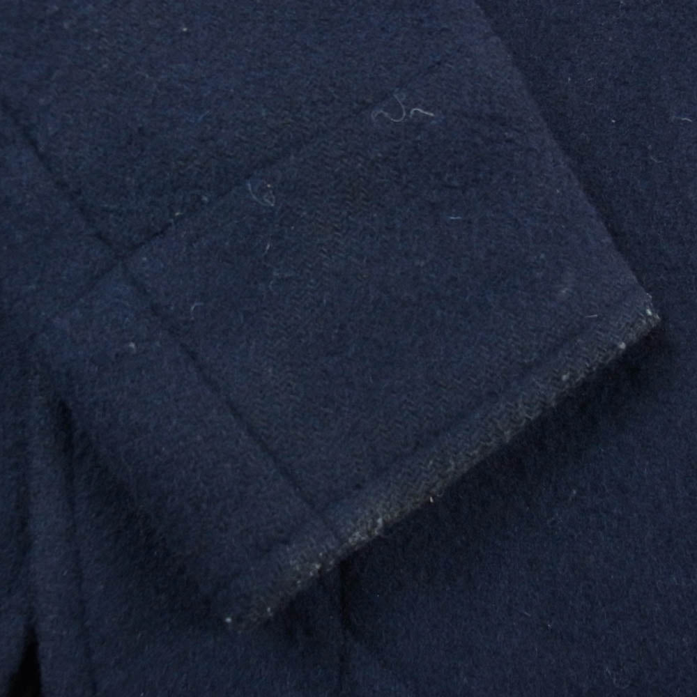 Danton ダントン 14A-SL-002 丸襟 ウールモッサ ショールカラー ジャケット ネイビー系 38【中古】