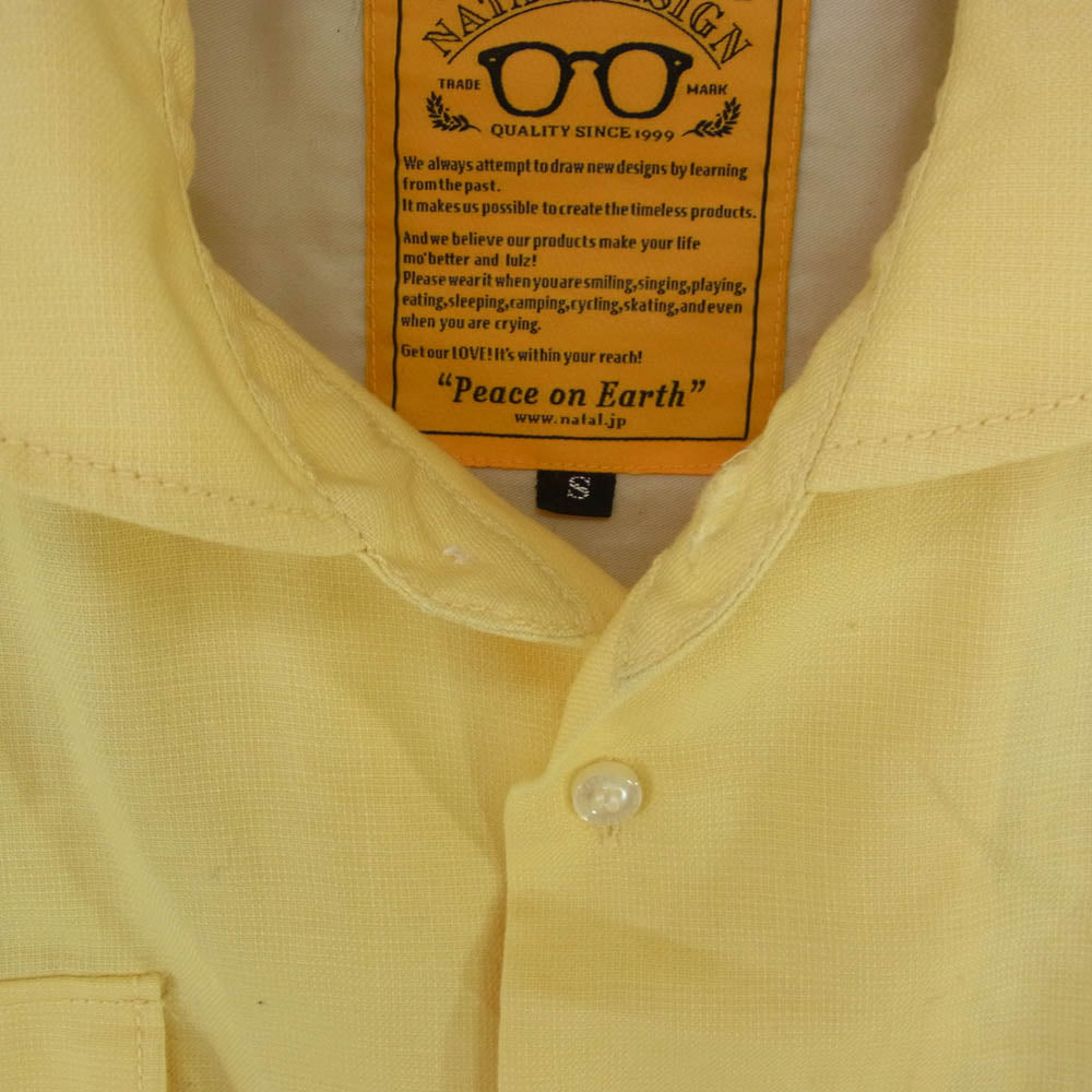 NATAL DESIGN ネイタルデザイン WIDE SHIRTS 半袖 シャツ イエロー系 S【中古】