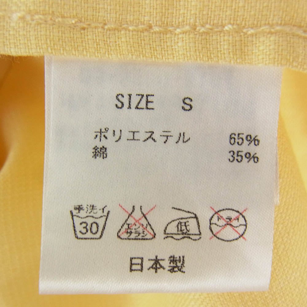 NATAL DESIGN ネイタルデザイン WIDE SHIRTS 半袖 シャツ イエロー系 S【中古】