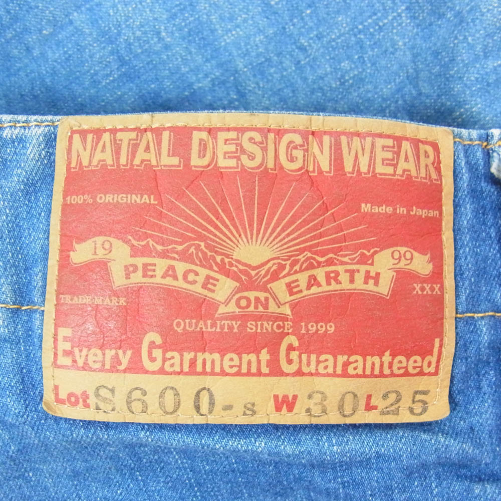 NATAL DESIGN ネイタルデザイン S600 Sarouel Pants Stretch サルエル ストレッチ デニムパンツ インディゴブルー系 30【中古】