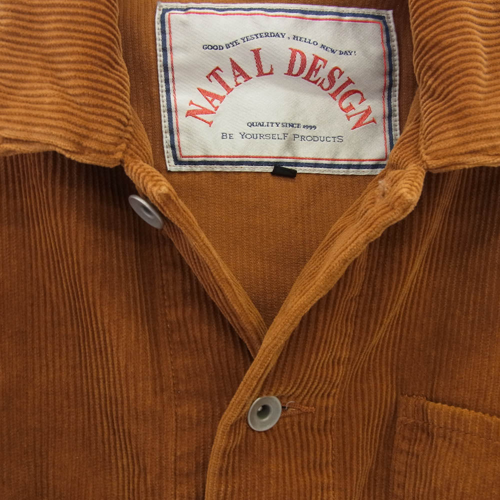 NATAL DESIGN ネイタルデザイン BRIAN JACKET CORDUROY ORANGE コーデュロイ ブライアン ジャケット ブラウン系 オレンジ系 S【中古】