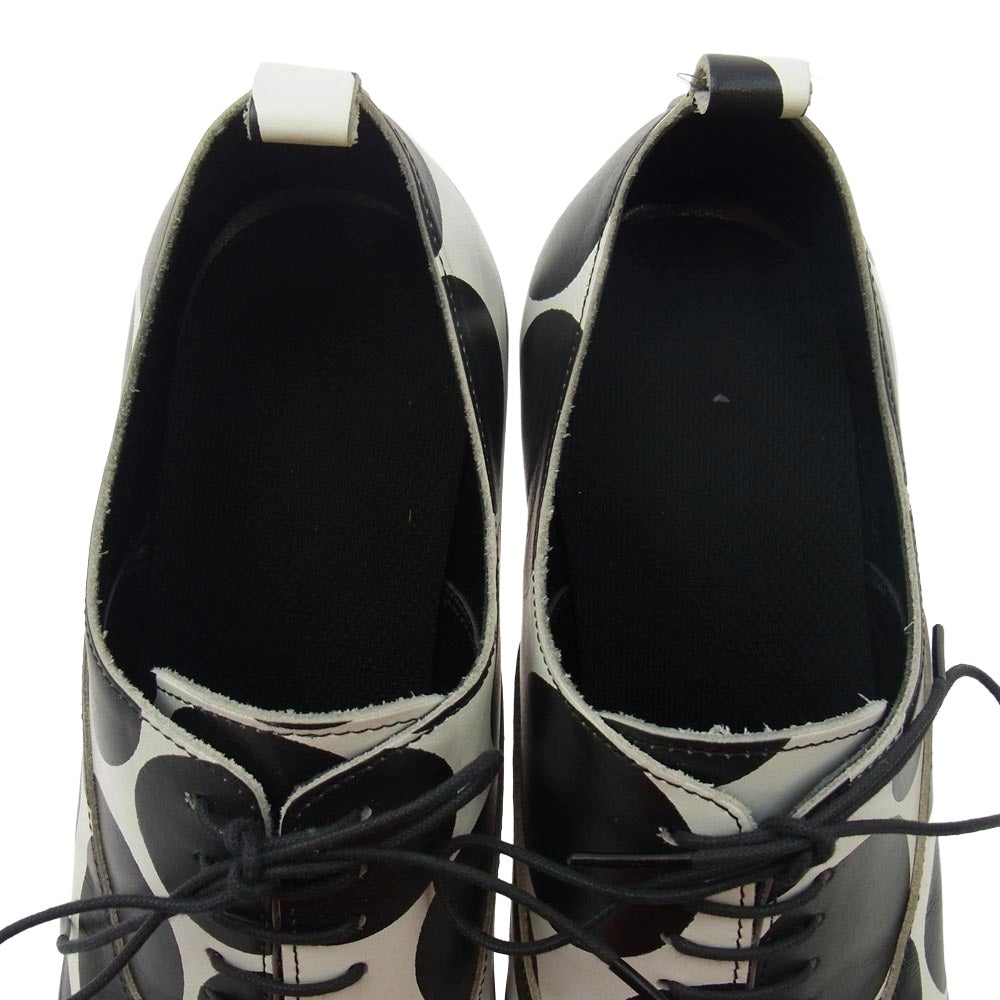 COMME des GARCONS HOMME PLUS コムデギャルソンオムプリュス 13SS PK-K105 内羽根 ドット柄 レザー オックスフォード シューズ ブラック系 ホワイト系 27.0cm【中古】