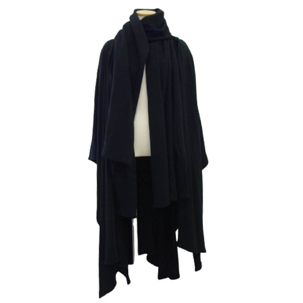 Yohji Yamamoto POUR HOMME ヨウジヤマモトプールオム 16AW HR-C32-046 変形 ストール マント スウェット生地 ポンチョ コート ブラック系 3【中古】