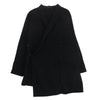 Yohji Yamamoto POUR HOMME ヨウジヤマモトプールオム 17SS HD-D10-100 100番ウールギャバジン シワギャバ 袈裟 ピークドラペル アシンメトリー ラップ ロング ジャケット ブラック系 2【中古】