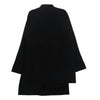 Yohji Yamamoto POUR HOMME ヨウジヤマモトプールオム 17SS HD-D10-100 100番ウールギャバジン シワギャバ 袈裟 ピークドラペル アシンメトリー ラップ ロング ジャケット ブラック系 2【中古】