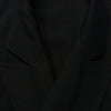 Yohji Yamamoto POUR HOMME ヨウジヤマモトプールオム 17SS HD-D10-100 100番ウールギャバジン シワギャバ 袈裟 ピークドラペル アシンメトリー ラップ ロング ジャケット ブラック系 2【中古】