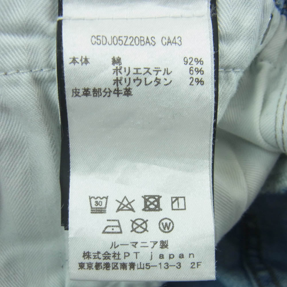 ピーティートリノ N231_P285 SWING デニム パンツ インディゴブルー系 33【中古】