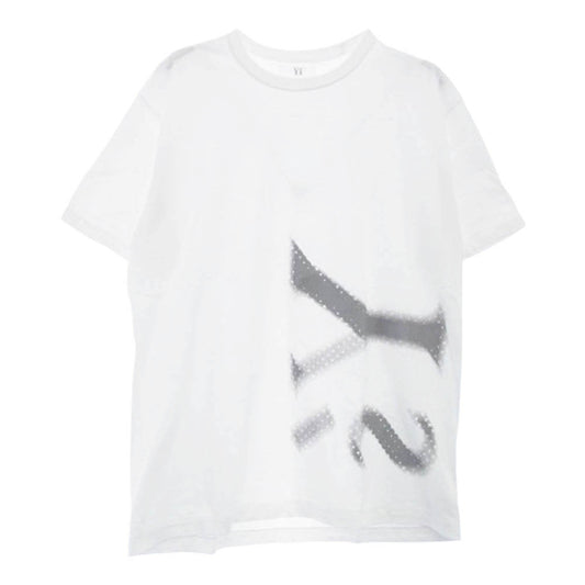 Y's Yohji Yamamoto ワイズ ヨウジヤマモト YA-T57-967-1-02 Y's LOGO T-SHIRT ロゴ プリント Tシャツ 半袖 ホワイト系 4【中古】