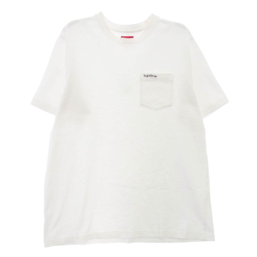 Supreme シュプリーム S/S Pocket Tee ポケット 半袖 Tシャツ オフホワイト系 L【中古】
