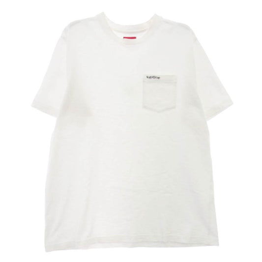 Supreme シュプリーム S/S Pocket Tee ポケット 半袖 Tシャツ オフホワイト系 L【中古】