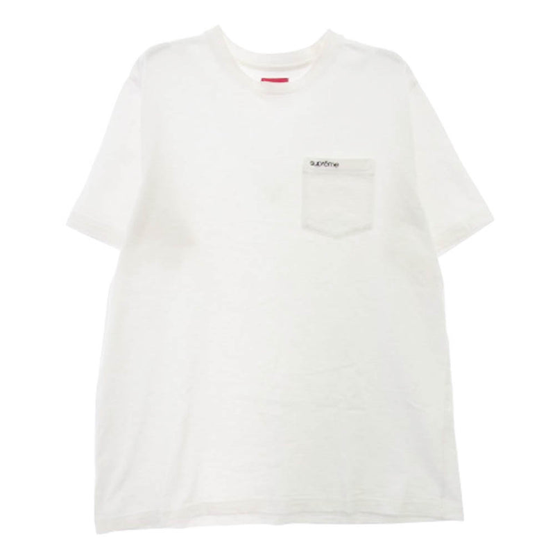 Supreme シュプリーム S/S Pocket Tee ポケット 半袖 Tシャツ オフホワイト系 L【中古】