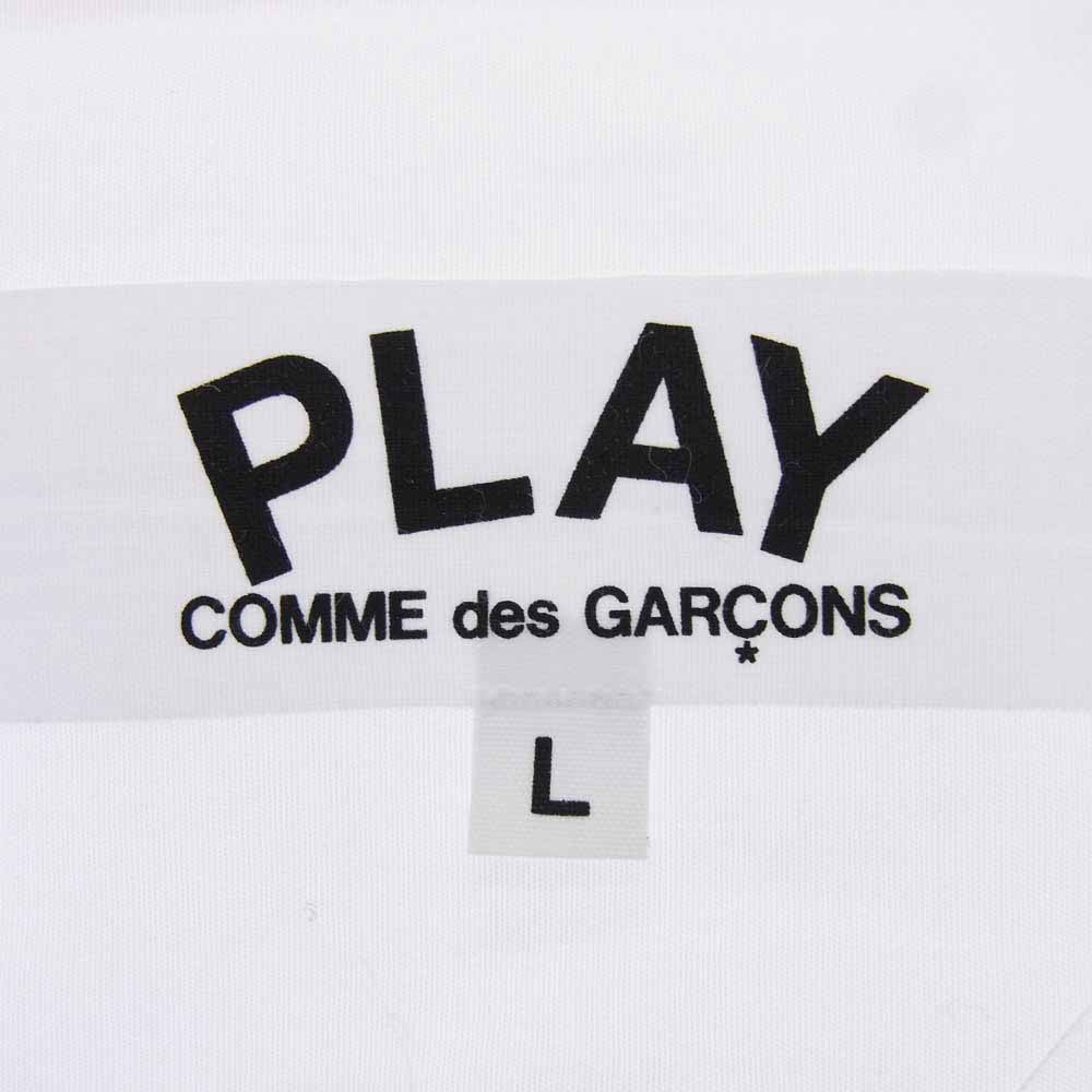 PLAY COMME des GARCONS プレイコムデギャルソン AZ-B002 ハート ワッペン 長袖 シャツ ホワイト系 L【中古】