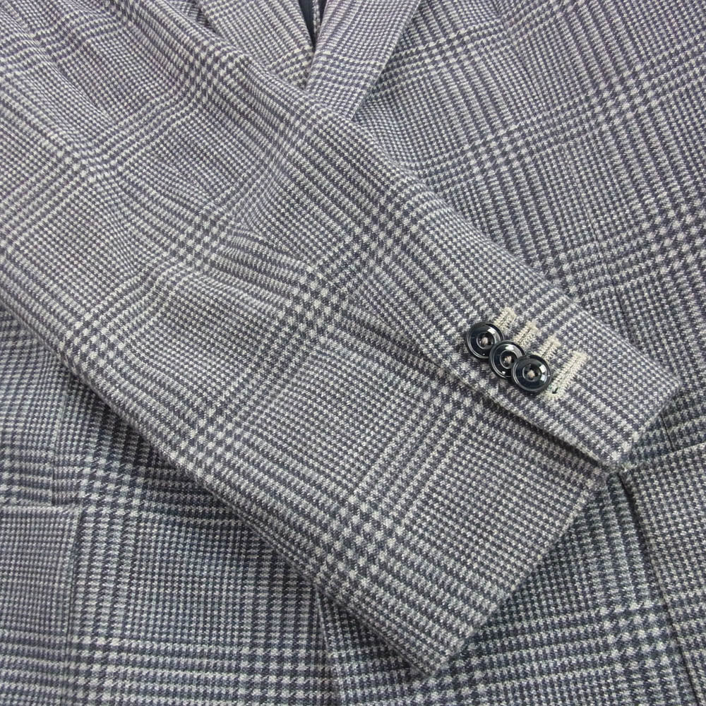 CIRCOLO1901 チルコロ1901 CN4328B コットン ジャージ チェック テーラード ジャケット グレー系 ホワイト系 52【中古】