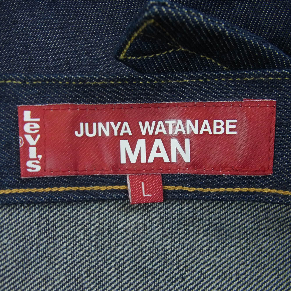 JUNYA WATANABE COMME des GARCONS MAN ジュンヤワタナベコムデギャルソンマン WI-P903 × Levis リーバイス 2タック シンチバック テーパード デニム パンツ インディゴブルー系 L【美品】【中古】