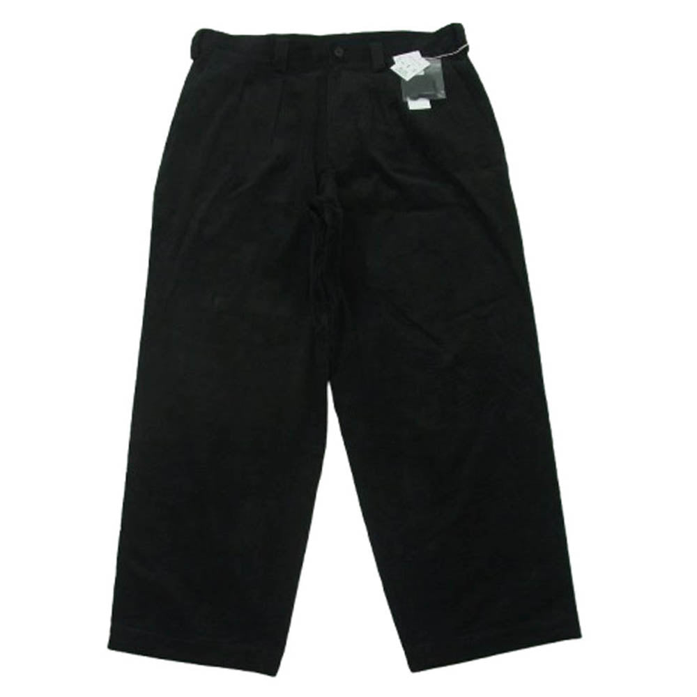 Y's Yohji Yamamoto ワイズ ヨウジヤマモト UB-P02-006-1-03 6W SOCCER CORDUROY BUTTON-SLIT PANTS コーデュロイ ボタン スリット パンツ ブラック系 M【中古】