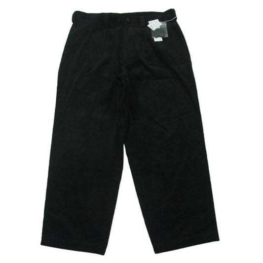Y's Yohji Yamamoto ワイズ ヨウジヤマモト UB-P02-006-1-03 6W SOCCER CORDUROY BUTTON-SLIT PANTS コーデュロイ ボタン スリット パンツ ブラック系 M【中古】