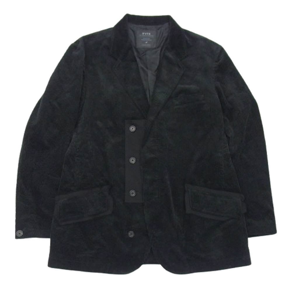 Y's Yohji Yamamoto ワイズ ヨウジヤマモト UB-J04-006-1-03 S'YTE サイト 6W SOCCER CORDUROY OVERSIZE NOTCHED LAPEL JACKET コーデュロイ オーバーサイズ ジャケット ブラック系 4【中古】