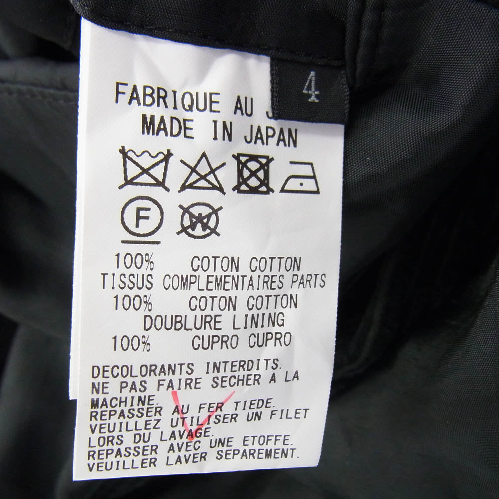 Y's Yohji Yamamoto ワイズ ヨウジヤマモト UB-J04-006-1-03 S'YTE サイト 6W SOCCER CORDUROY OVERSIZE NOTCHED LAPEL JACKET コーデュロイ オーバーサイズ ジャケット ブラック系 4【中古】