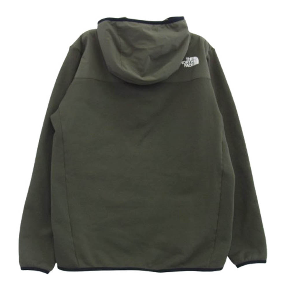 THE NORTH FACE ノースフェイス NL72080 Hybrid Nylon Fleece Hoodie ハイブリッドナイロン フリース フーディ ジャケット カーキ系 M【中古】