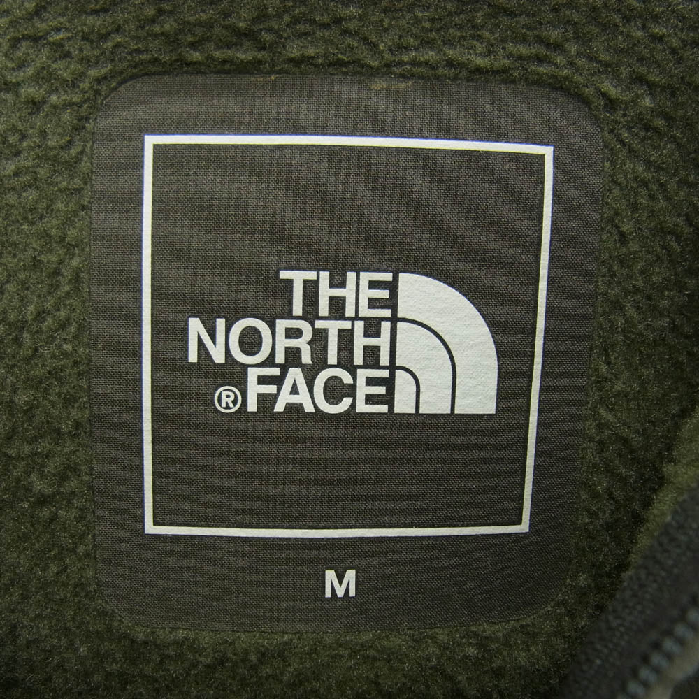 THE NORTH FACE ノースフェイス NL72080 Hybrid Nylon Fleece Hoodie ハイブリッドナイロン フリース フーディ ジャケット カーキ系 M【中古】