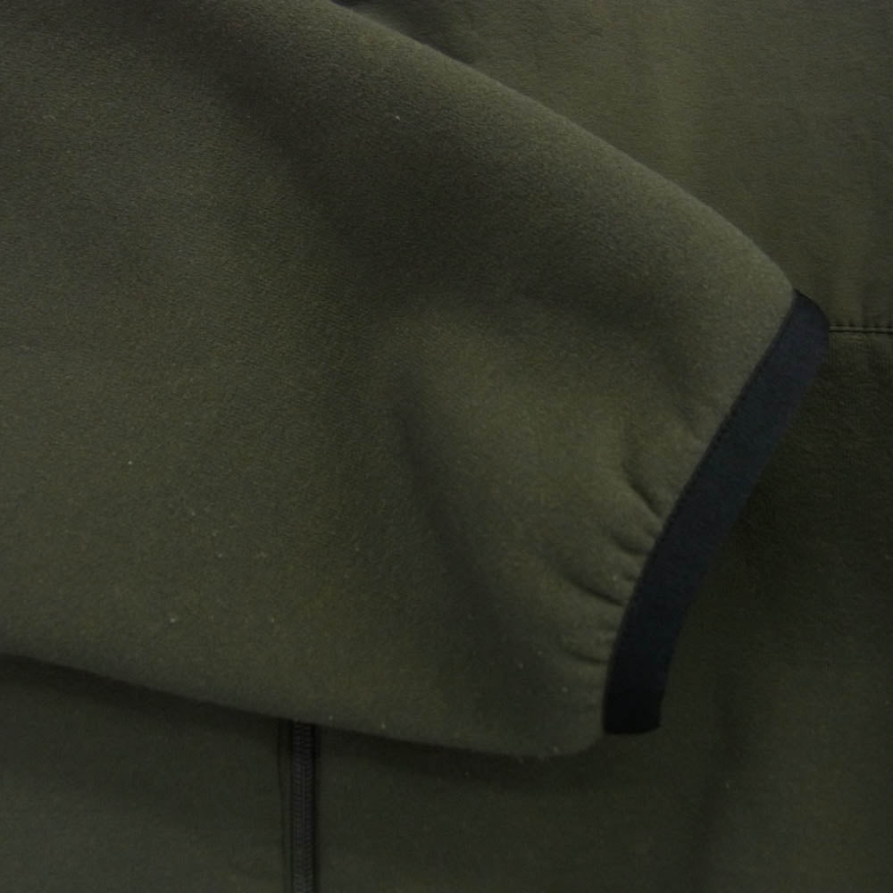 THE NORTH FACE ノースフェイス NL72080 Hybrid Nylon Fleece Hoodie ハイブリッドナイロン フリース フーディ ジャケット カーキ系 M【中古】