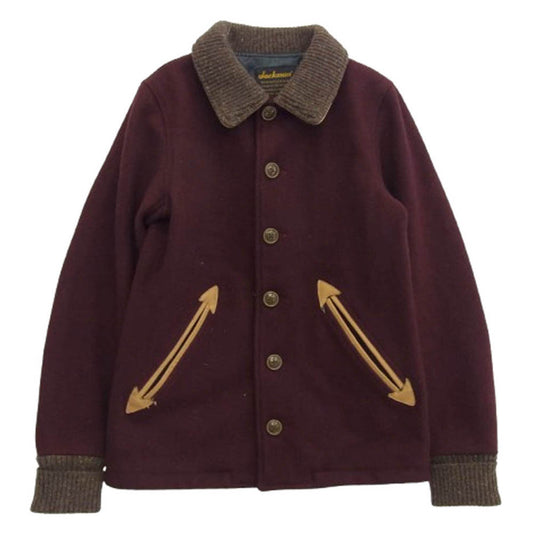 JM8006 USA Award Jacket USA製 アワードジャケット メルトン ジャケット スタジャン マルーン系 ワインレッド系 S【中古】