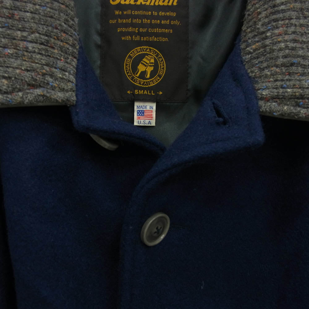 ジャックマン JM8006 USA Award Jacket USA製 アワードジャケット メルトン ジャケット スタジャン ネイビー系 ブルー系 ネイビー系 S【中古】