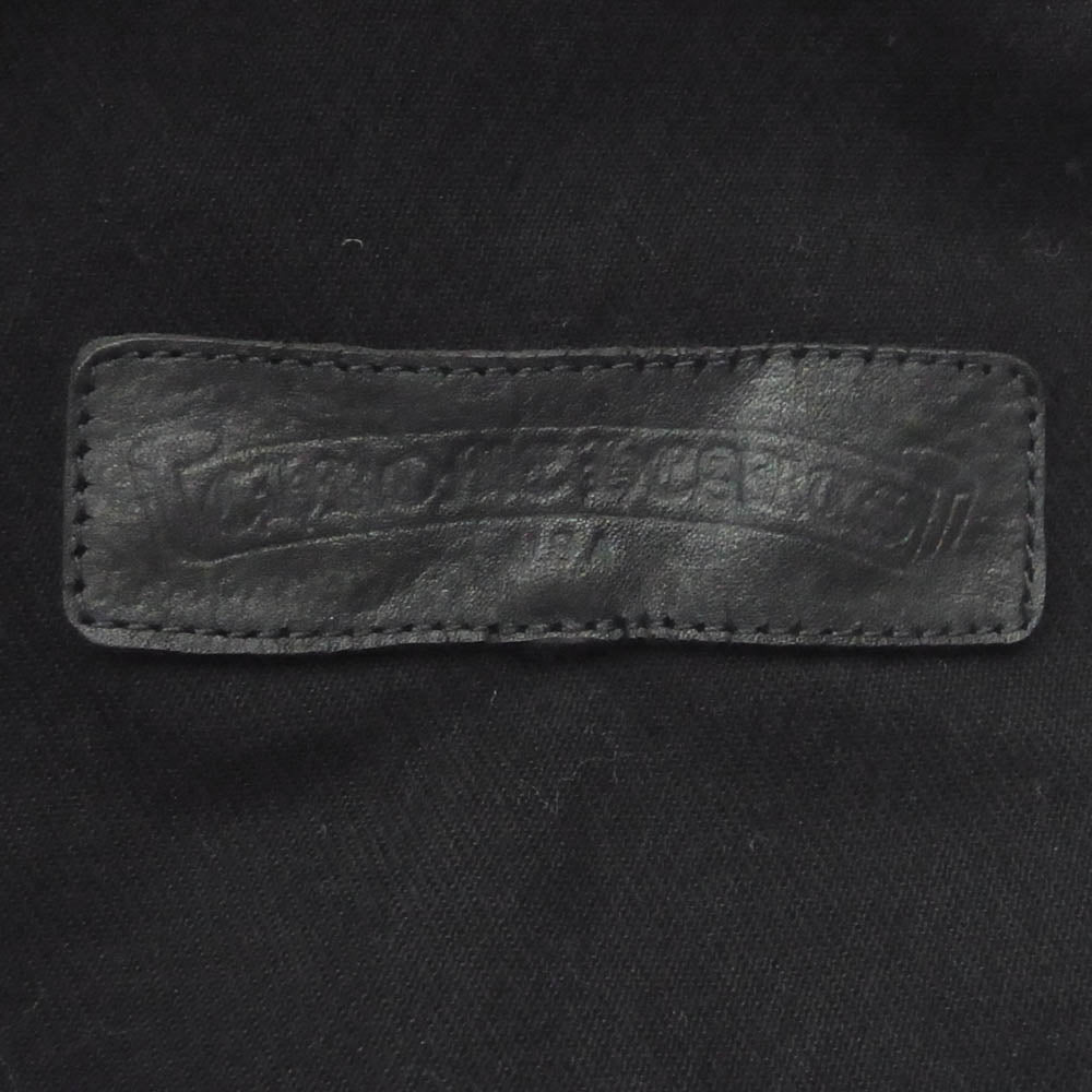 CHROME HEARTS クロムハーツ（原本無） DENIM SHIRT バックフレアニー ホースシューボタン デニム シャツ ジャケット ブラック系【中古】