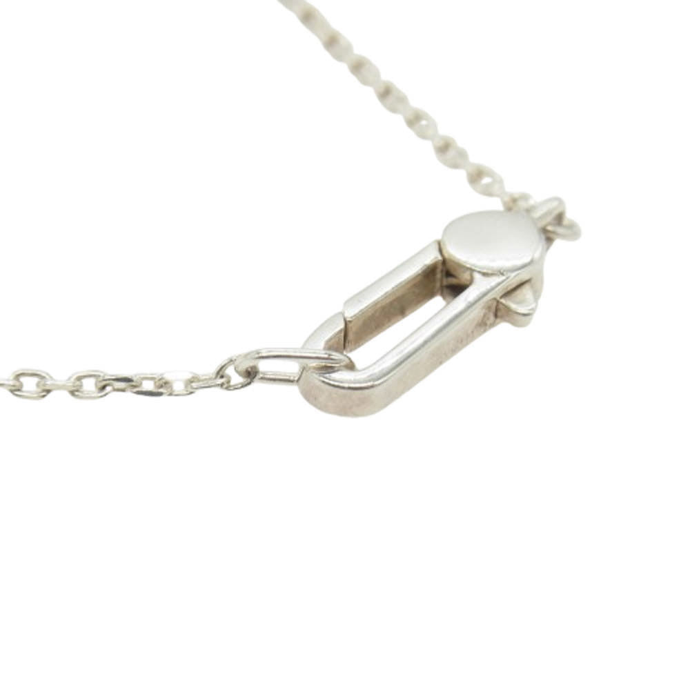 GUCCI グッチ ロゴ刻印 スクエア プレート ネックレス シルバー系 ゴールド系【中古】