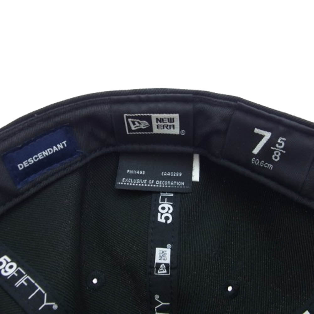 DESCENDANT ディセンダント 51637 LETTERED LP 59FIFTY NEW ERA Dロゴ キャップ 帽子 ブラック系【中古】