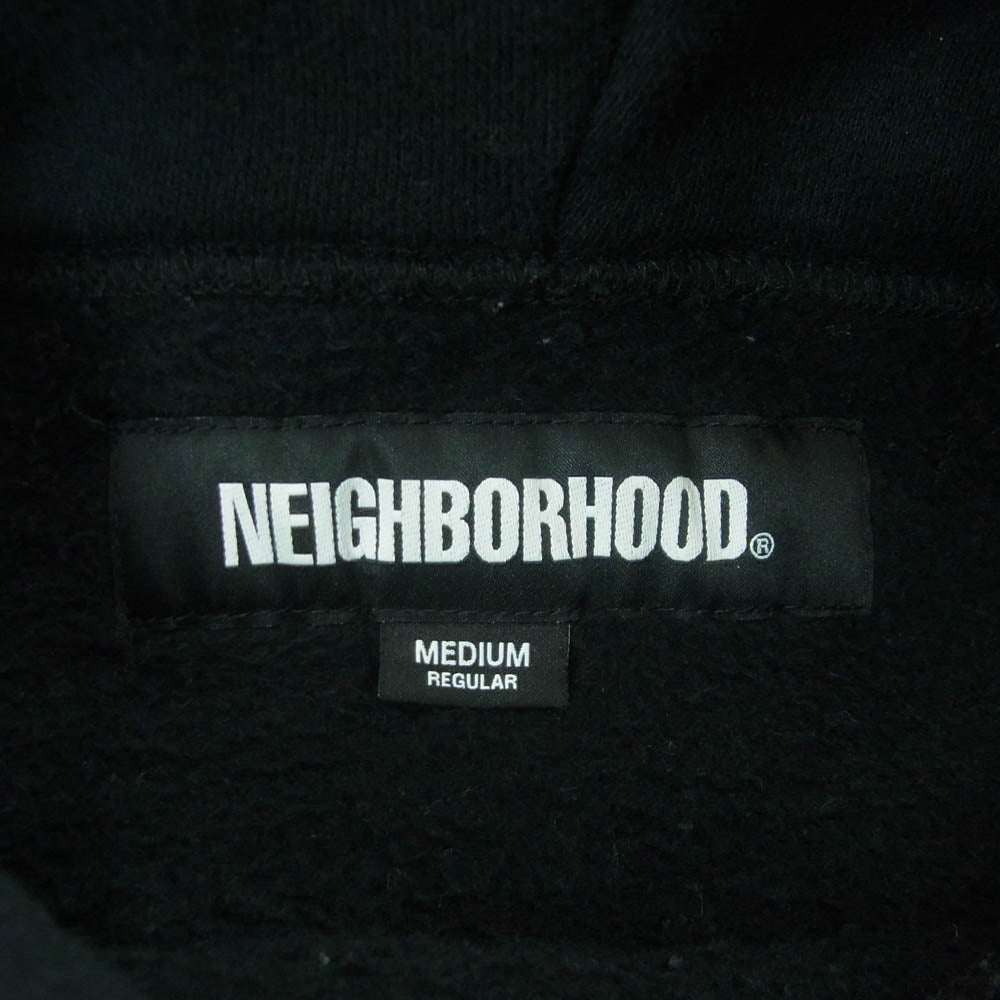 NEIGHBORHOOD ネイバーフッド 22AW 222FPNH-CSM04 プルオーバー フーディ ソリッド コットン パーカー ブラック系 M【中古】