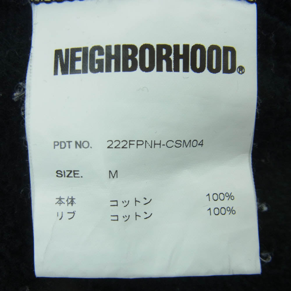 NEIGHBORHOOD ネイバーフッド 22AW 222FPNH-CSM04 プルオーバー フーディ ソリッド コットン パーカー ブラック系 M【中古】