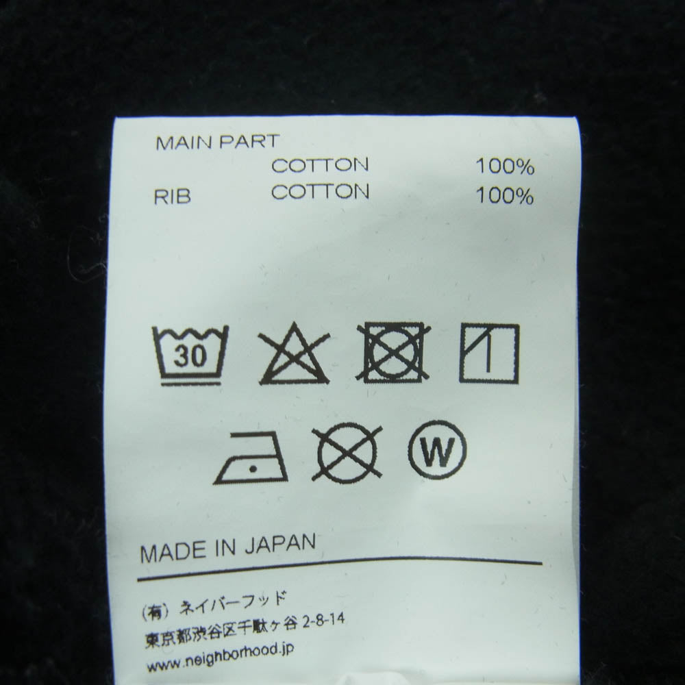 NEIGHBORHOOD ネイバーフッド 23AW 232FPNH-CSM02 PLAIN SWEATPARKA プレーン スウェット トレーナー パーカー ブラック系 M【中古】
