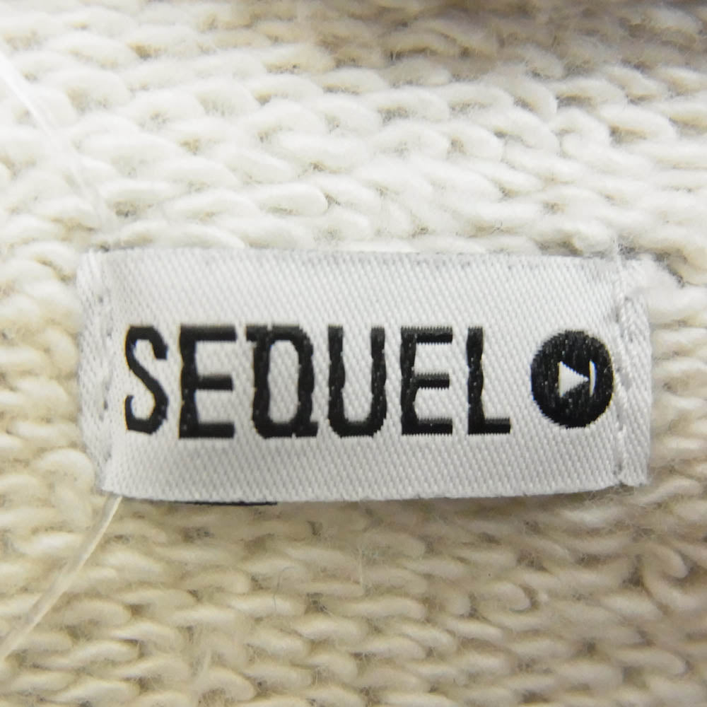SEQUEL シークエル 24AW SQ-24AW-CS-03 HOODIE フーディー ロゴ 刺繍 プルオーバー パーカー グレー系 M【中古】