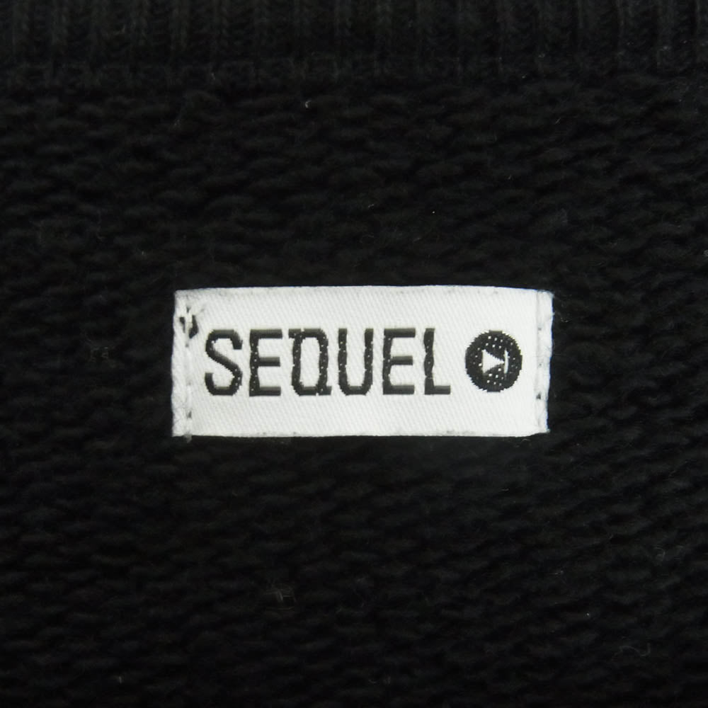 SEQUEL シークエル 24AW SQ-24AW-CS-02 CREW NECK SWEAT SHIRT クルーネック スウェット シャツ トレーナー ブラック系 M【中古】