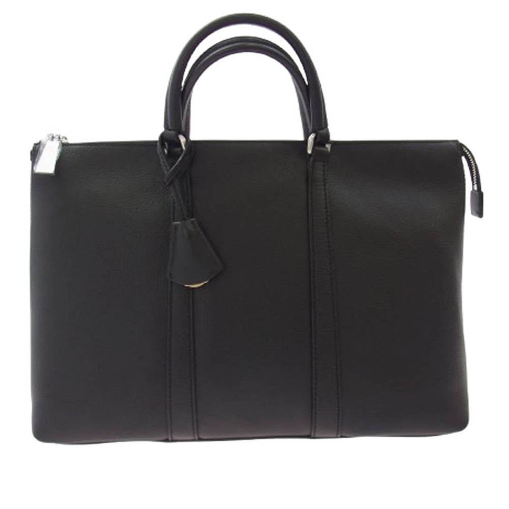 aniary アニアリ 07-01005 Shrink Leather レザー ブリーフケース ビジネスバッグ ブラック系【新古品】【未使用】【中古】