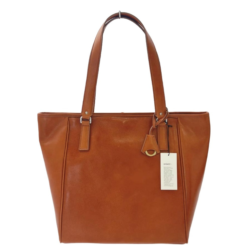 aniary アニアリ 01-02017 Antique Leather アンティークレザー トートバッグ オレンジ系【新古品】【未使用】【中古】